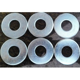 Hillman 6 Washer Toss Game Large Replacement Paintable Washers 2-1/2" Silver 3 OZ Each
