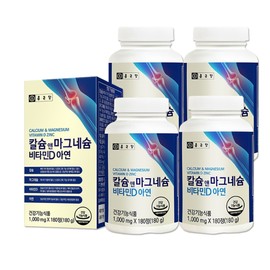 Chong Kun Dang Calcium & Magnesium Vitamin D Zinc 180 tablets x 4 boxes / 종근당 칼슘 앤 마그네슘 비타민D 아연 180정 x 4통