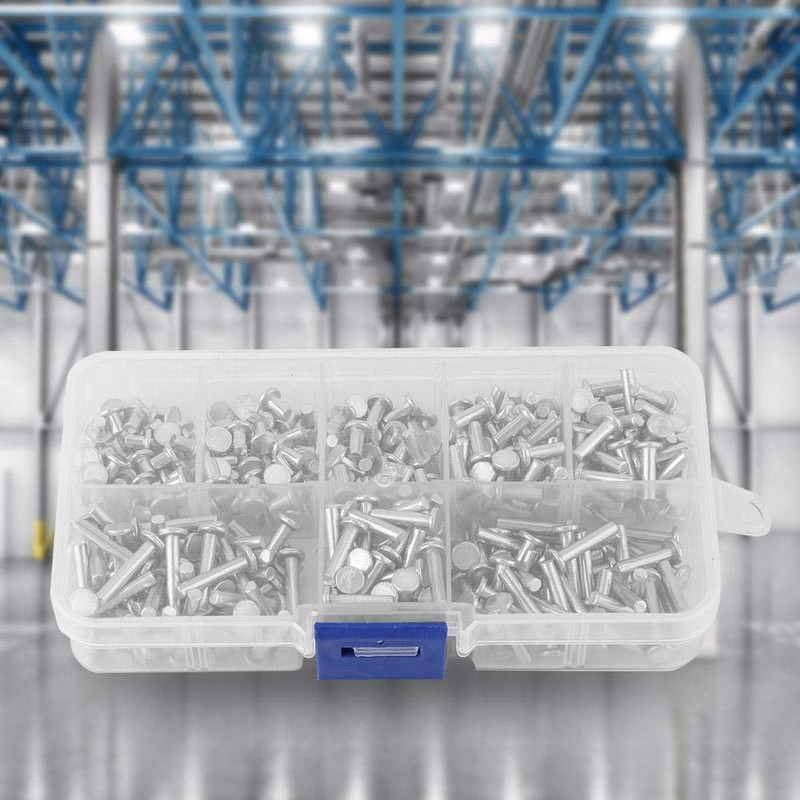 400pcs Aluminum Flat Head Full Rivets M3 Rivets Multi Size