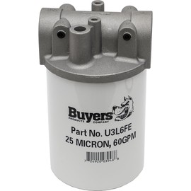 Buyers Products HFA22525 HFA Series 2 Hydraulic Filter Assembly, 25 Micron Filter Rating, 25 PSI Bypass, 1-1/4" NPT Ports, Hydraulic Equipment Parts