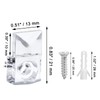 Jiozermi 30 Pcs Glass Window Retainer Clips Kit, Transparent Mirror