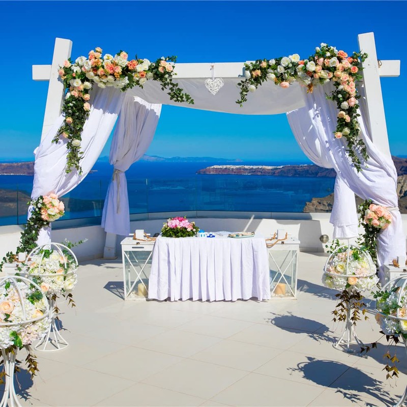 BIT.FLY Wedding Decoration Voile Fabric - White Chiffon Fabric 1.35m