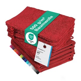 Pack of 10 Wash Mitts, 15 x 21 cm, 100% Cotton