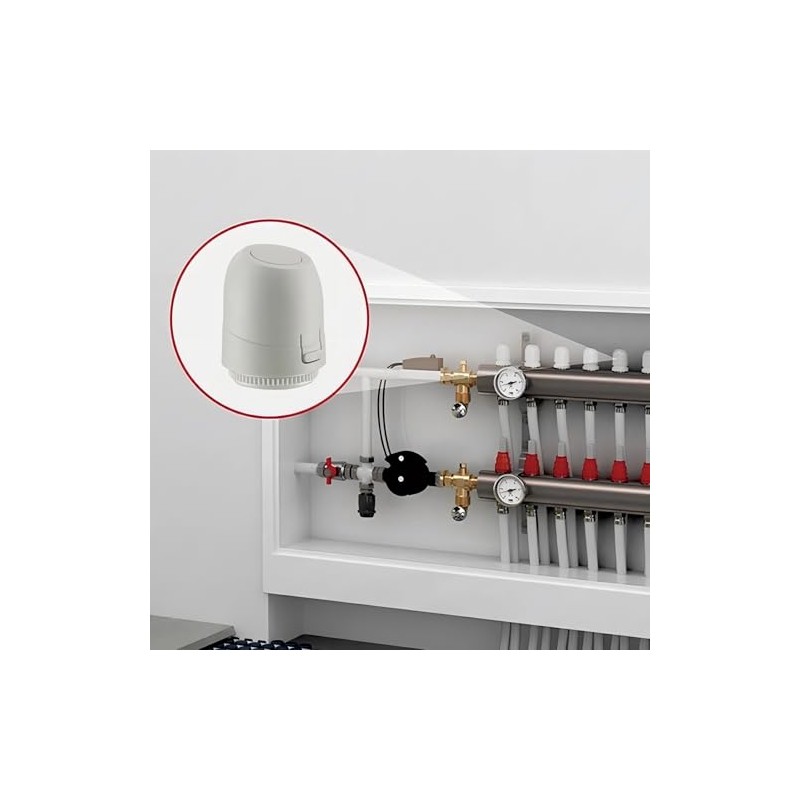 2W Normally Closed 2-Wire 24V Electric Thermal Actuator, IP54 Waterproof