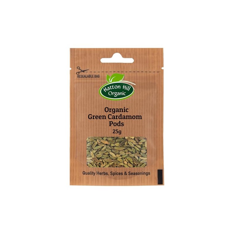 Organic Green Cardamom Pods 25g by Hatton Hill Organic