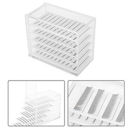 Caja de almacenamiento de pestañas postizas de 5 capas, pestañas transparentes acrílicas para extender la caja de almacenamiento de pestañas, adecuada para salones de belleza familiares