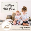 ETVISO Saturdays Are for Boys Room Decor - Linen Banner