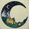 Camping On the Moon Patch Embroidered Applique Badge Iron On