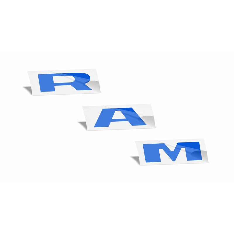 RAM Grille Emblem Overlay Decal Stickers 2025 Ram 1500 (Color: