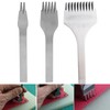 3pcs Steel Leather Chisel Hole Punching 2+5+10 Prong DIY Hand