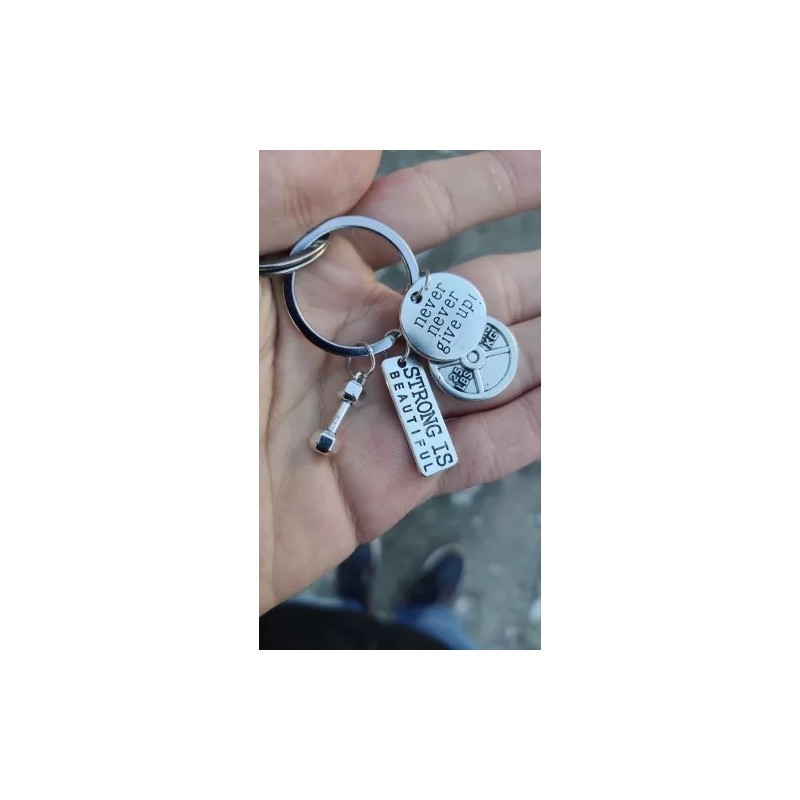 Jextech Llavero Gym Gimnasio Fitness Ejercicio Dije Pesas Disco Dije