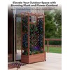 GarveeLife Raised Garden Bed with Trellis, 45 Inch Wood Planter