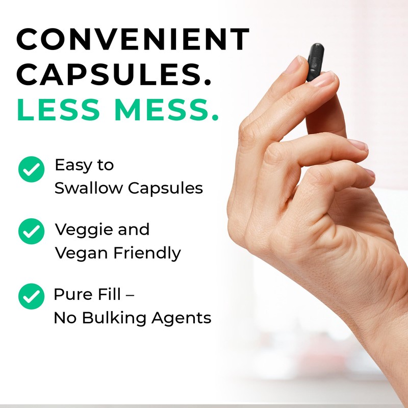 High Strength Activated Charcoal Capsules | 334mg Per Capsule (not
