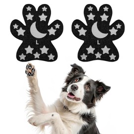 BEAUTYZOO Anti-Slip Dog Paw Pads for Senior Dogs - Traction Grips Dog Paw Stickers for Hot Pavement Hardwood Floors, Durable Pet Paw Protector Shoes Booties Socks Replacement (24pcs, Black L)