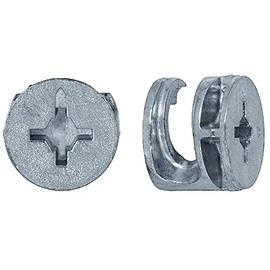 15mm Furniture Cam Lock Nuts Eccentric Connecter Fittings for Cabinet Drawer Wardrobe (Pack of 20)