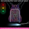 ZLYERT 16" Bunny Backpack, 3Pcs Girls Sequin Bookbag for Elementary