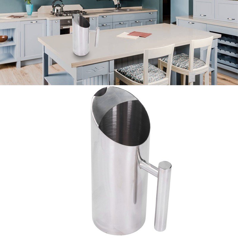 Stainless Steel Water Tie Pot Cold Drinking Pitcher with Ergonomic