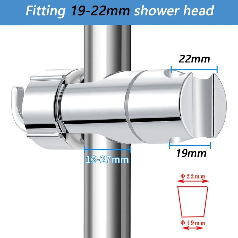 YOXITIXOY Adjustable Shower Head Bracket with 2 Hooks, for 16