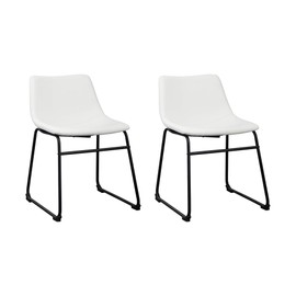 Signature Design by Ashley - Centiar Mid-Century Dining Room Chair - Set of 2 - White