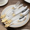 ELiTA ESSENTIALS 30-Pcs Luxury Silverware Set, Royal Flatware Set, Modern