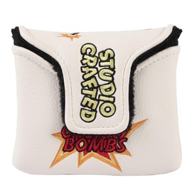 Studio Crafted Golf Cherry Bombs Mallet Putter Cover Magnetic Golf Putter Headcover (White)