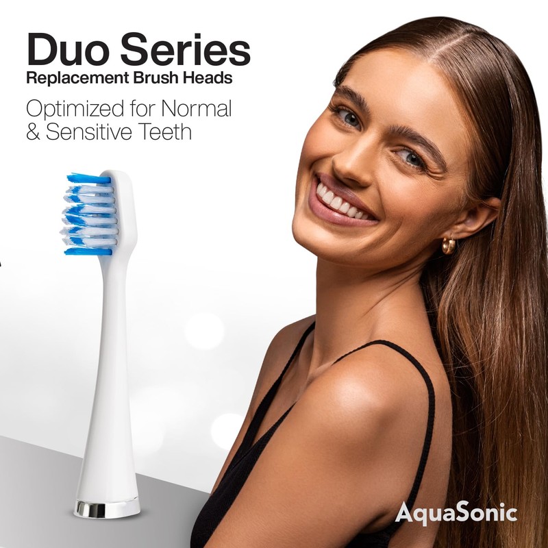 AquaSonic Genuine Duo Series Replacement Brush Heads | for Normal