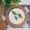 Woven Placemats Set of 4, Medium Rattan Placemats Wicker Place