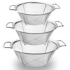Dicunoy Set of 3 Strainers and Colanders, Stainless Steel Mesh
