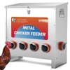 HAYOHRT 85 Pounds Automatic Chicken Feeder 6 Ports Large Gravity