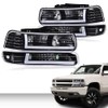 ALLGOOD LED DRL Headlight Assembly Front Headlamp Compatible with 99-02