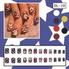 Independence Day Press on Nails Square Short Length 24Pcs Glossy