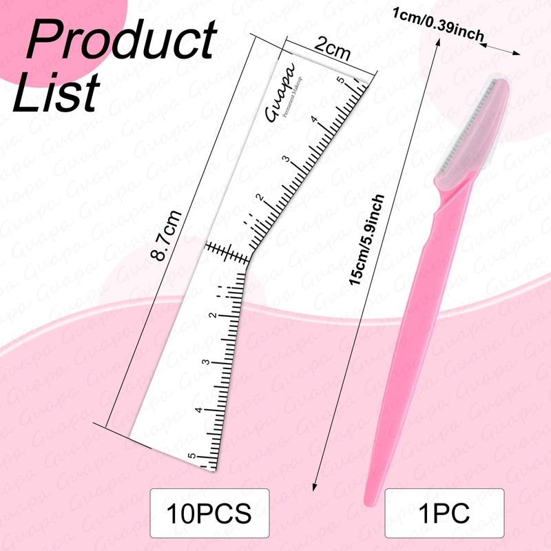 Eyebrow Ruler Stencils, Mapping Brow Tools Microblading Stickers Permanmemt Makeup
