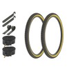 ALTALINE Bicycle 24" x 1.75" Black/Gum Side Wall 2 Tires