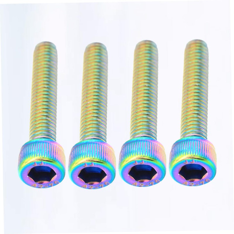 ULTECHNOVO 4pcs Stainless Steel Headset Screw and Fork Cap Dazzling