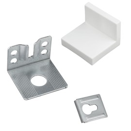 FHBHJNATC Pack of 4 Cabinet Hangers, Wall Mount Shelf, Cupboard Hanger, 2-in-1 Corner Furniture Mounting Iron for Cabinet Fittings as