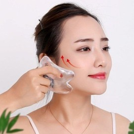 투명괄사도구 깨지지않는 하트괄사스톤 림프얼굴마사지도구 Transparent Gua Sha Tool Indestructible Heart Gua Sha Stone Lymph Facial Massage Tool