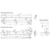 Roller Drawer Slides/Runners Bottom Fix Metal White L:500mm (1pair)