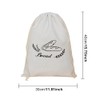 2-Pack Reusable Linen Bread Bags with Plastic Lining - Keeps