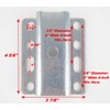 Sturdy Built 1 1/2 inch Galvanized Boat Trailer Hat Bracket