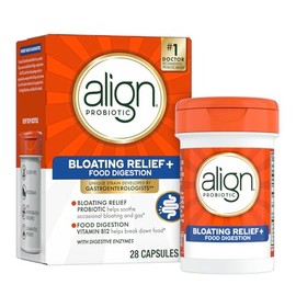 Align Probiotic Bloating Relief + Food Digestion, Probiotics for Women and Men, #1 Doctor Recommended Brand‡, Promotes Digestive Health and Helps Supp