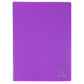 Exacompta 88526E Opaque Polypropylene Display Folder 24 x 32 cm for DIN A4 50 Crystal Pockets High Transparency Pack of 1 Purple