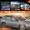 Rain Guards Compatible with Jeep Compass 2017-2026 Black 6 PCS