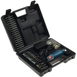 Mini Drill Engraving & Polishing Set 63 Pieces 12,000 rpm 60x Sanding Tools, Drill, Polishing Mats with 230 V to 12 V Power Supply