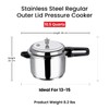 Vinod V-10L Stainless Steel Sandwich Bottom Pressure Cooker, 10-Liter