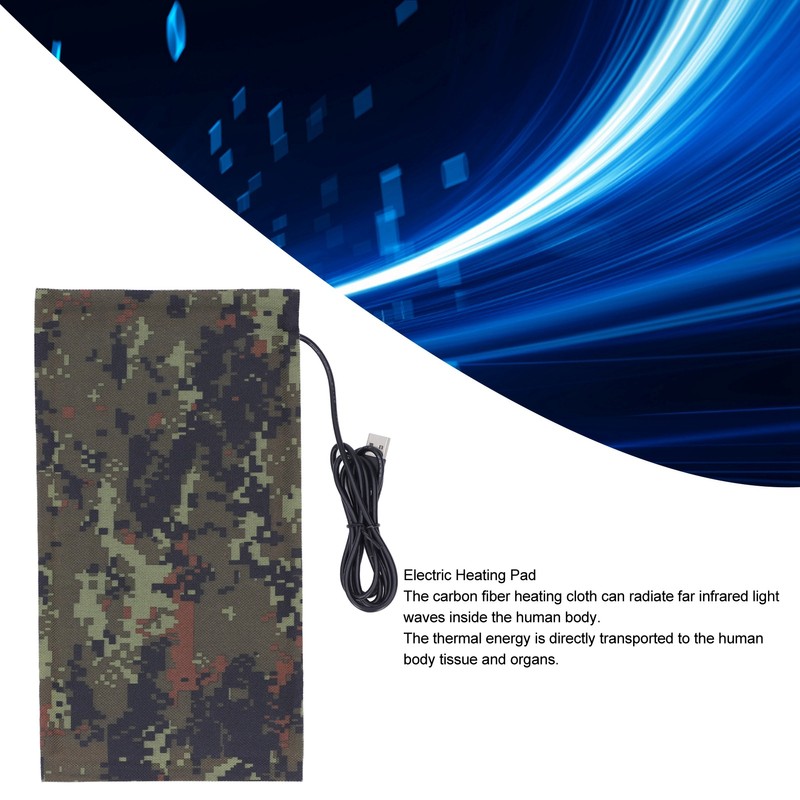 USB Electric Heating Pad 5V Carbon Fiber Heating Cloth Washable