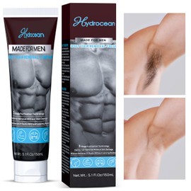 HYDROCEAN Hair Removal Cream for Men, Body Depilatory Cream No Irritation to Skin Painless Hair Removal Gel for Unwanted Hair, All Skin Types 150ml / 5.1 fl.oz