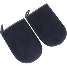 2 piezas Guantes Autobronceadores Reutilizables de Aplicadores de Crema Autobronceadora de Color Negro y Cómodos para Aplicación Uniforme y Natural