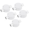 sourcing map 5Pcs PVC Conduit Box Junction Box 2 Way
