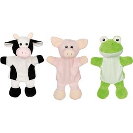 Ameisenkeks® Hand Puppets with Legs, Pack of 3, Cow, Pig, Frog