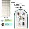 Pack 3 Rejas Exhibidoras Negras Reforzadas 1x.50m Cuadro 5
